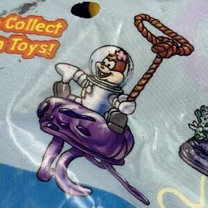 2001 Burger King SpongeBob Squarepants Sandy Cheeks Riding Jellyfish Toy Sealed